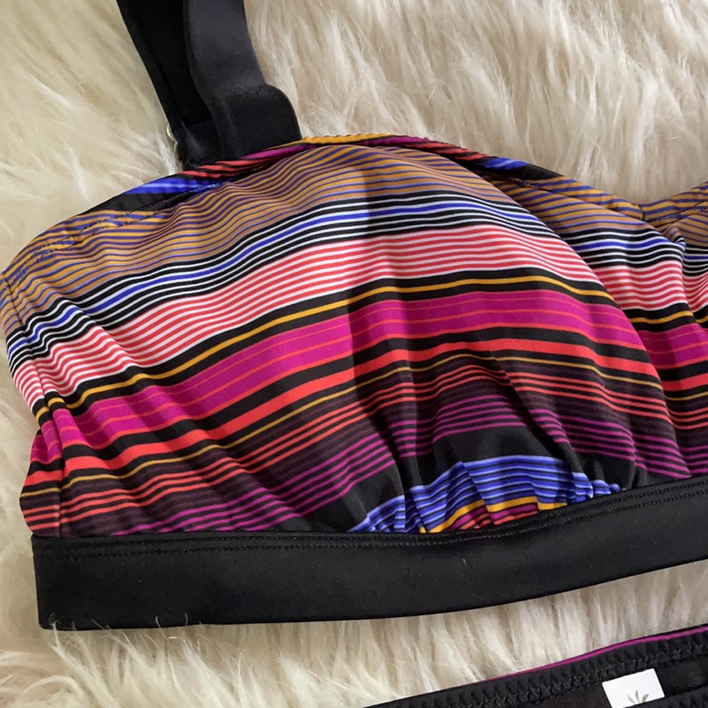 Athleta Purple Capri stripe PURA Bikini set - Picture 8 of 10